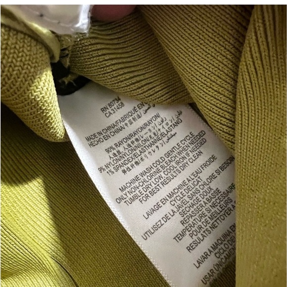 BCBG Y2K 90s Alexa Dill Neon Bandage Bodycon Mini Club Skirt 💜 - Picture 8 of 14